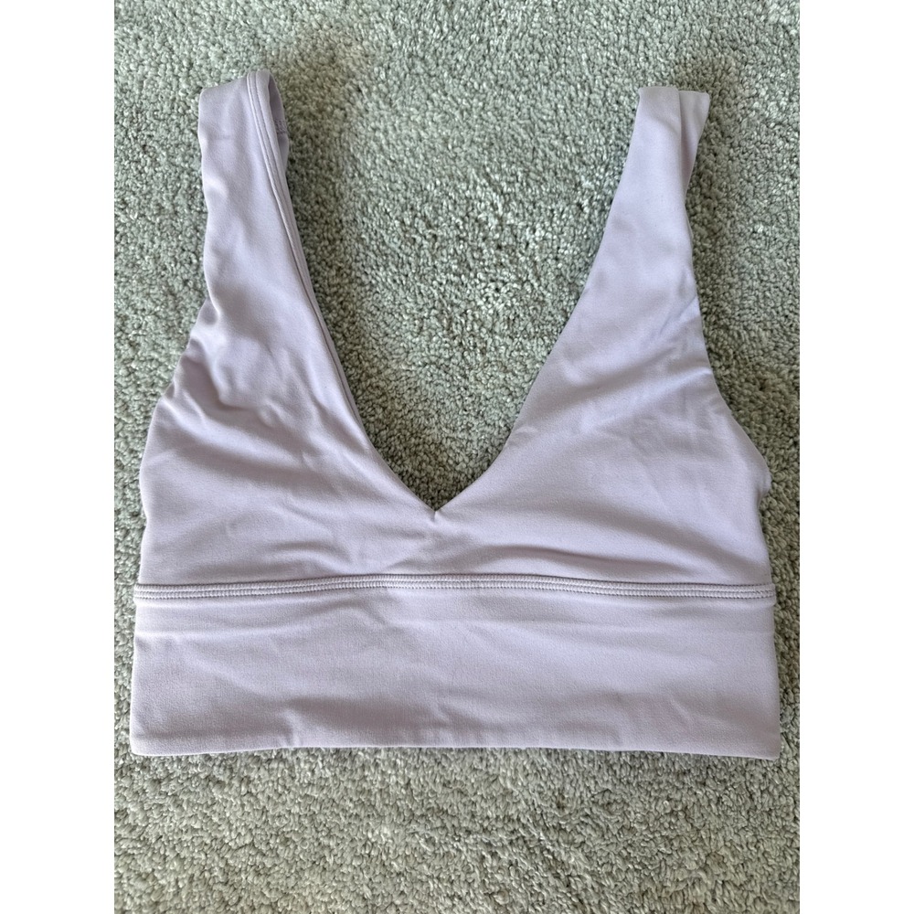 Lululemon Align‎ V-Neck Bra Light Support A/B Cup Lavender Purple Nulu Size 2